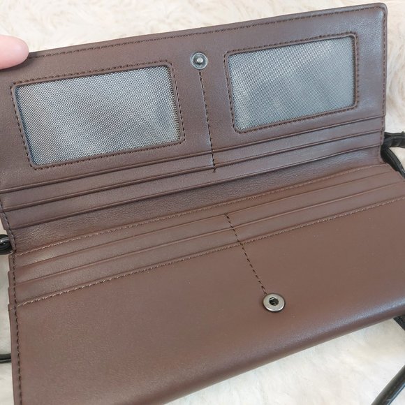 Mat & Nat Women's Brown Long Wallet Crossbody Bag - Picture 7 of 14